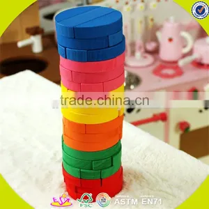 Wholesale Colorful Baby Stacking Blocks Wooden Promotional Bricks Toy Top Fashion Wooden Baby Stacking Blocks Toy W13D119 thumbnail-3