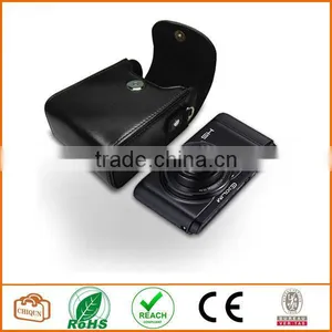 Protective Compact Case With Magnetic Closure and Strap Compatible With Digital Camera (Black) thumbnail-3