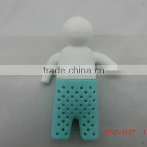 Hot Sale New Design Funny Ceramic Silicone Tea Infuser, Tea Man Tea Infuser thumbnail-4