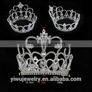 2015 New Design Round Rhinestone Cheap Full Pageant Crown H172-169 thumbnail-2