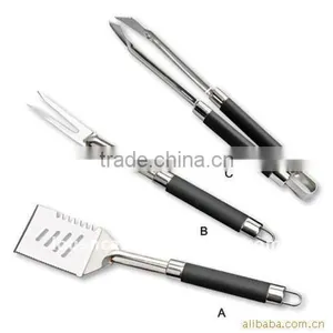 3 Piece Deluxe Barbecue Genius Tool Set&stainless Steel BBQ Tool Set thumbnail-1