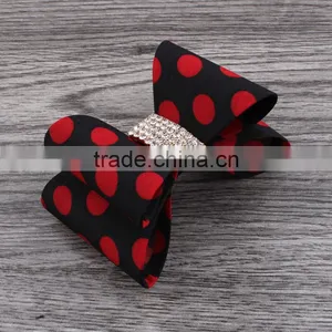 Plastic Bow Flower Clip Wtih Rhinestone Center for Kids Hair Accessories thumbnail-4
