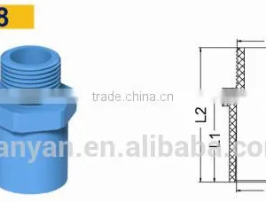 TY High Quality TIS PVC Water Supply Pipes & Fitting MALE ADAPTER Eco-friendly Cheap Price Full Size Factory Price List Discount thumbnail-1