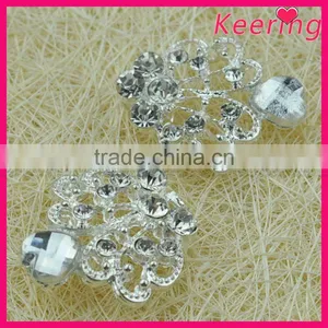 Fashionable Wholesale Crystal Color Rhinestone Metal Button WBK-1506 thumbnail-3