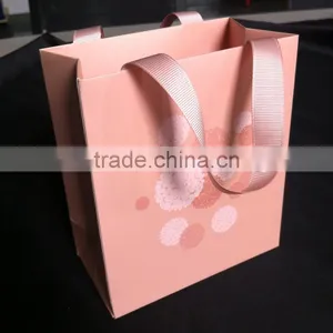 Amazing Luxury Ribbon Handle Pink Gift Paper Bag thumbnail-1
