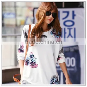Customized 2014 Floral Digital Printing Cotton Sweater thumbnail-1