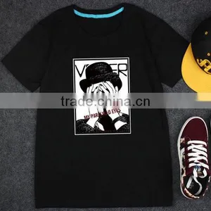 Customized Printed Logo 100% Cotton Promotion Tee Men's t Shirt thumbnail-2