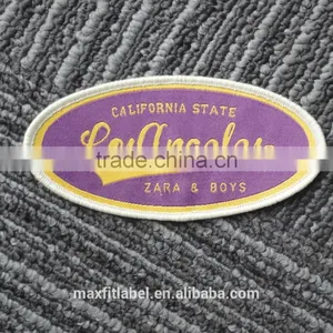 China Factory High Quality Cheap Custom Head Woven Badge thumbnail-1