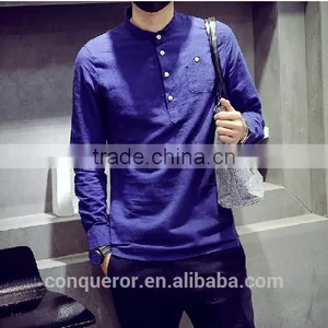 Men's White Linen Shirt HOT! MSRL0048 thumbnail-1
