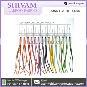 Smooth Finishing 3mm Round Leather Cord for Box Strapping thumbnail-3