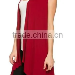 Cheap China Wholesale Clothing Women's Draped Open Front Jersey Knit Vest thumbnail-5