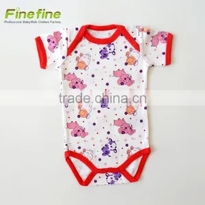 Latest Plain Organic Feather Baby Romper Blank Baby Clothes thumbnail-1