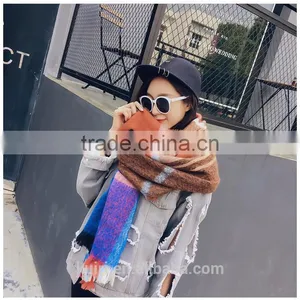 Striped Waterfall Wrap Female Cape Pashmina Printed Oversized Cashmere Shawl Famous Brand Women Winter Poncho thumbnail-3