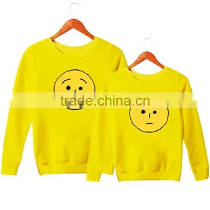 Wholesale Cheap Cotton Polyester Womens Pullover, Custom Lovers Crewneck Screen Print Sweatshirt thumbnail-3
