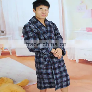 Cotton Terry Bathrobe, Terry Cloth Beach Robe thumbnail-1