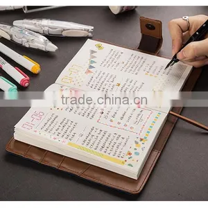 2017 A6 Size Cavans Cover Diary Customizable Traveling Planner With Clasp thumbnail-6