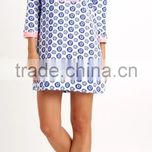 Hot Sale Cover up Beach Embroidery Printed Dress thumbnail-1