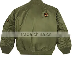 2017 Fashion Style Custom Logo Baby Kids Boys Winter Quilted Bomber Jacket Wholesale in China thumbnail-2
