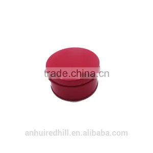 Red Colored High Quality Round Metal Tin Candy Container Wholesale thumbnail-1