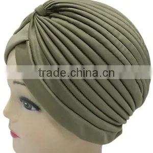 Men and Women Solid Color Bow Head Hat Outdoor Sunscreen Scarf Cap Watermelon Cap Cap Cap Cap Can be Folded thumbnail-3