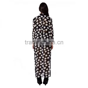 Flower Printed Latest Fashion Long Top Design thumbnail-3