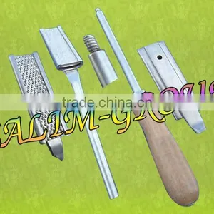 2 Horse Rasps With Wooden Handle Veterinary Instruments thumbnail-1