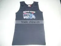 Dark Gray Color Slive Less Kids T-Shirt thumbnail-1