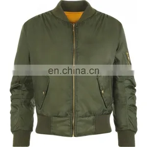 Custom Men Plain Bomber Jacket Full Zip thumbnail-1