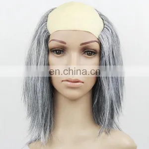 Old Man Grandpa Bald Baldy Patch Funny Party Wig thumbnail-3