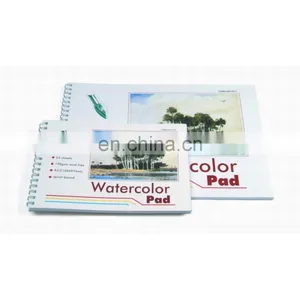190gsm 24 Sheets Wire Bound Colored Cover A4 Watercolour Pad thumbnail-1