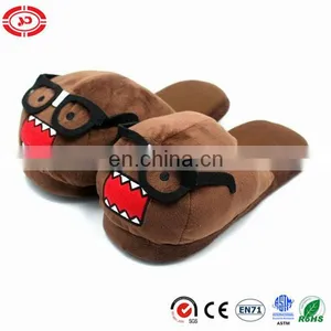 Monster Wear Glass Interesting Plush Shoe Soft Brown Slippers thumbnail-1