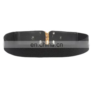 Grace Karin Women Ladies Girls Metal 1.5" Bow-Knot Buckle Stretchy Elastic Waist Belt Waistband CL010485 thumbnail-3