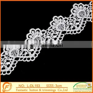 Decorative White Color Bridal Dress Lace Trim thumbnail-1