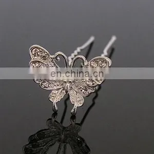 Cheap Wholesale Antique Silver Butterfly Hair Clips Bobby Pins Fancy Hair Pins thumbnail-1