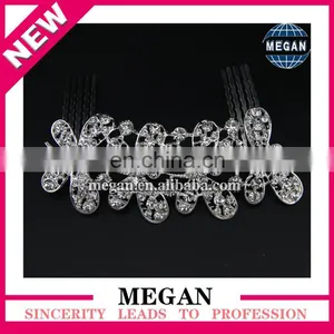 Bling Dragonfly Rhinestone Crystal Crown Tiara Comb Princess Crowns thumbnail-4