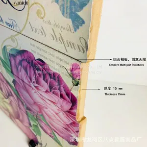 Large Size Picture Frame Wooden Photo Block Wood Sublimation MDF Plaque With Holder thumbnail-2