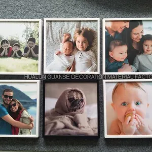 No Glue Residue Removable Reusable Restickable Wall Mount Clear 8x8inch Photo Frame thumbnail-2