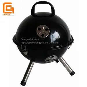 Outdoor Portable Grill Simple Camping Round Grills 14 Inch BBQ Cooking System thumbnail-1