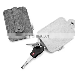 Woolen Felt Car Key Chain Wallet Compact Holder Purse Cover thumbnail-6