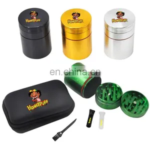 HQP-XJ08 HongQiang Customize Logo Smoking Set With Cleaning Brush 2pcs of Glass Tips and 1pc Metal Herb Grinder thumbnail-3