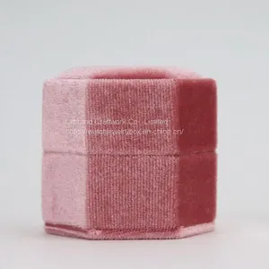 Custom Luxury Paper Cardboard Jewelry Gift Box Velvet Wedding Ring Box For Sale thumbnail-3