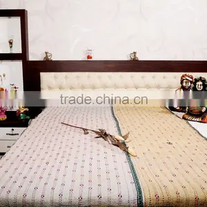 Vintage Bohemian Quilt Handmade Ethnic Quilt Throw Cotton Kantha Work Bedspread Decorative Indian Bedding thumbnail-1