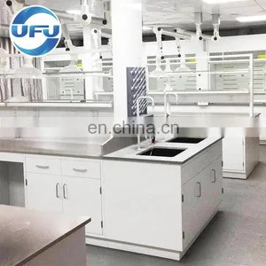 Chemical Laboratory Workbench With Functional Column thumbnail-1