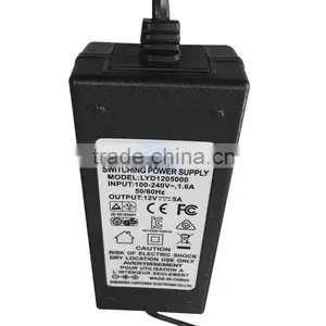 60W Ac/dc Power Adapter With 12V 5A Output Voltage ,dedicated to CCTV Camera and LED Light Supplier's Choice thumbnail-2
