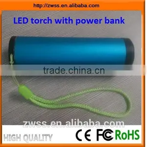 Beautiful LED Rechargeable Torch With Power Bank thumbnail-1