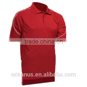 100% Poly Knit Mens S/S Polo Shirts With Piping thumbnail-4