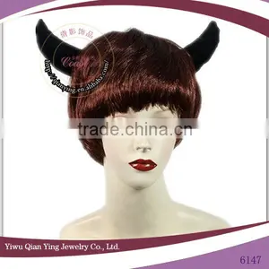 Short Dark Brown Halloween Cosplay Wig for King of Ghosts thumbnail-1