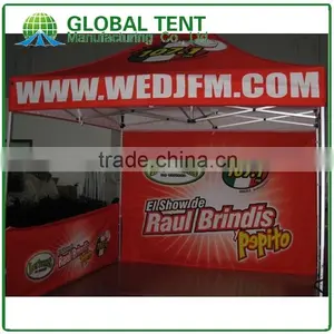 Custom Print Aluminum Folding Pagoda Tent 3x3m ( 10ft X 10 Ft), Printed Canopy & Valance, Back Wall&2 Half Side Wall thumbnail-6