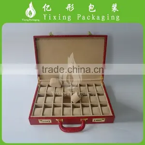 Hight Quality Red PU Leather Watch Box With Code Lock thumbnail-4
