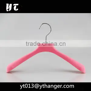 CY-632 Luxury Flocking Coat Plastic Hanger Flocked Baby Clothes Hangers Baby Velvet Hanger thumbnail-4